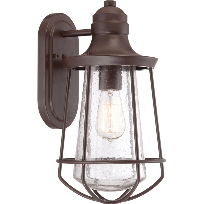 Quoizel MRE8408WT Marine One Light Outdoor Wall Lantern, Western Bronze (Discontinued)