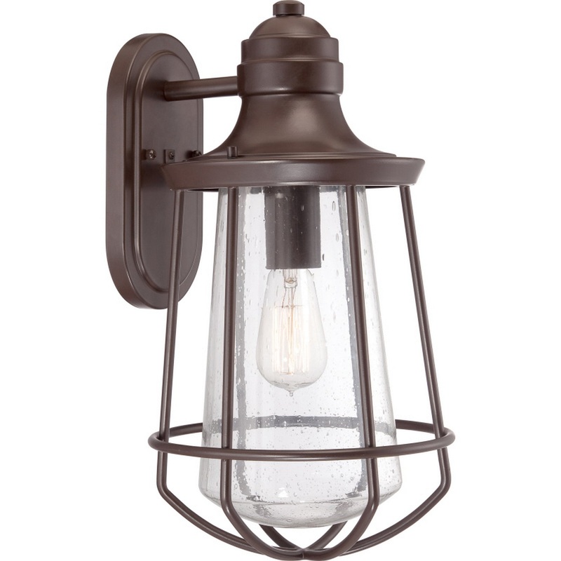 Quoizel MRE8409WT Marine One Light Outdoor Wall Lantern, Western Bronze (Discontinued)