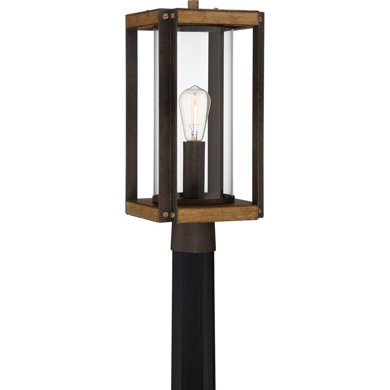 Quoizel MSQ9009RK Marion Square One Light Outdoor Lantern, Rustic Black