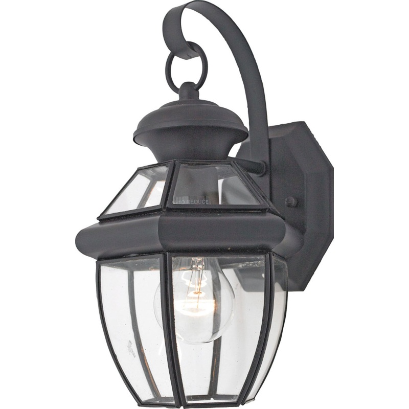 Quoizel NY8315K Newbury One Light Outdoor Wall Lantern, Mystic Black