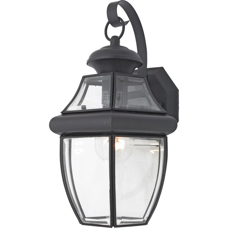 Quoizel NY8316K Newbury One Light Outdoor Wall Lantern, Mystic Black