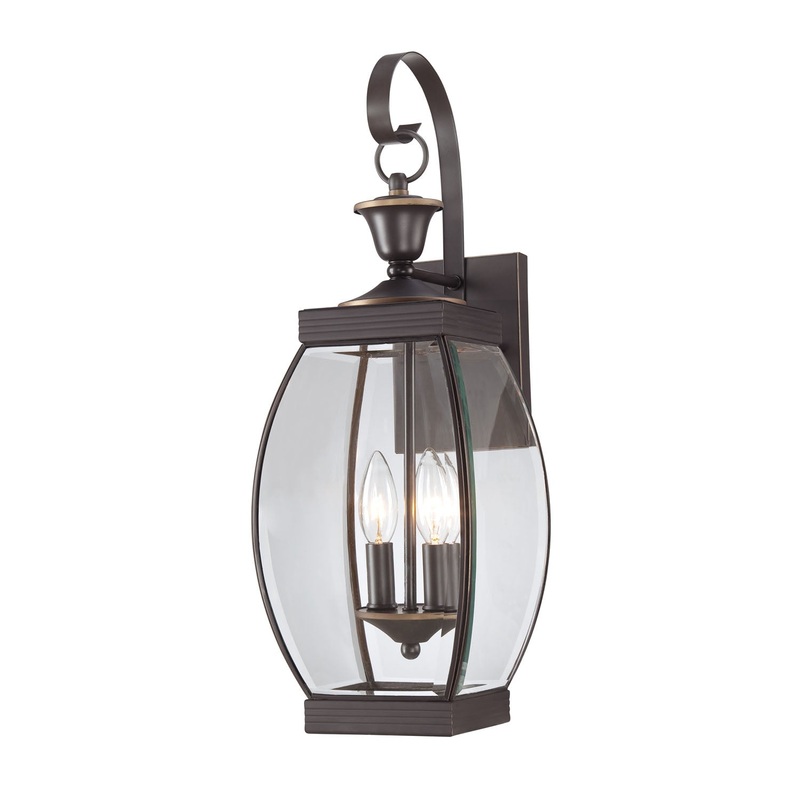 Quoizel OAS8408Z Oasis Two Light Outdoor Wall Lantern, Medici Bronze
