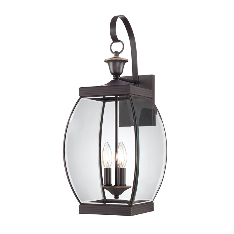 Quoizel OAS8409Z Oasis Three Light Outdoor Wall Lantern, Medici Bronze