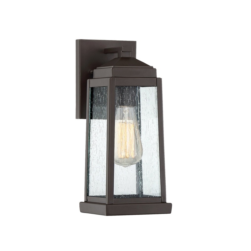 Quoizel RNL8405WT Ravenel One Light Outdoor Wall Lantern, Western Bronze
