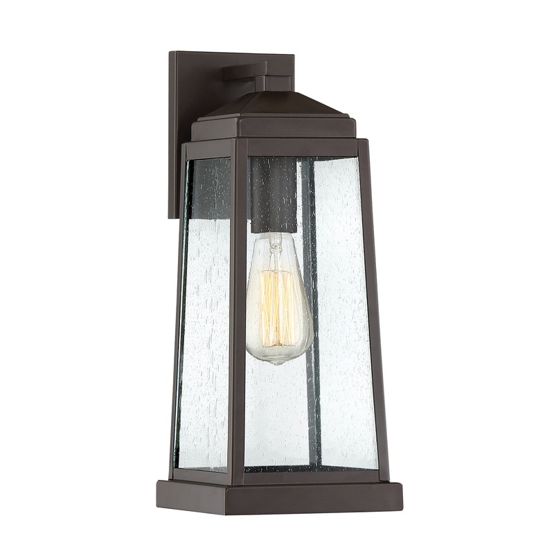 Quoizel RNL8407WT Ravenel One Light Outdoor Wall Lantern, Western Bronze