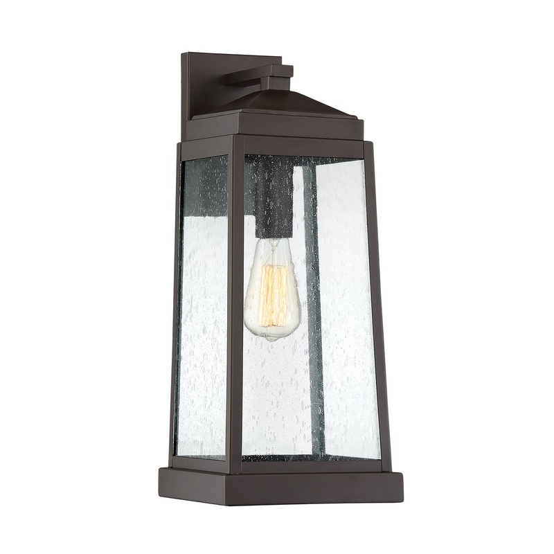 Quoizel RNL8408WT Ravenel One Light Outdoor Wall Lantern, Western Bronze
