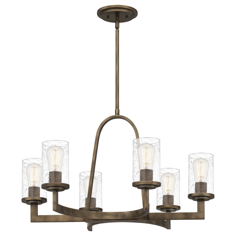 Quoizel ANT5027SU Antonin Six Light Chandelier, Statuary Bronze