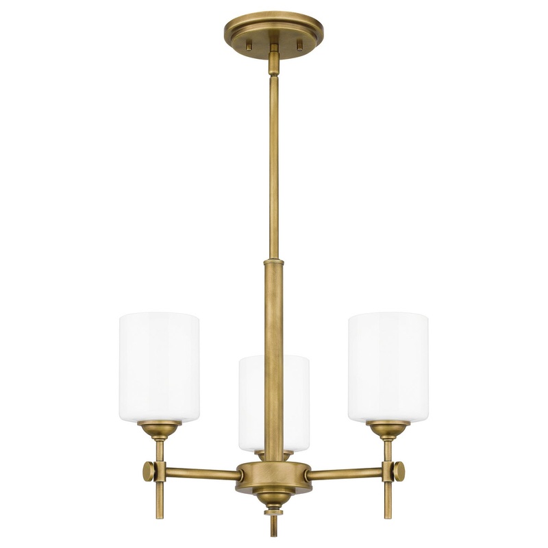 Quoizel ARI2817WS Aria Three Light Pendant, Weathered Brass (Discontinued)