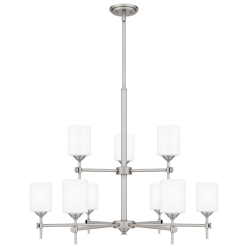 Quoizel ARI5034AP Aria Nine Light Chandelier, Antique Polished Nickel (Discontinued)