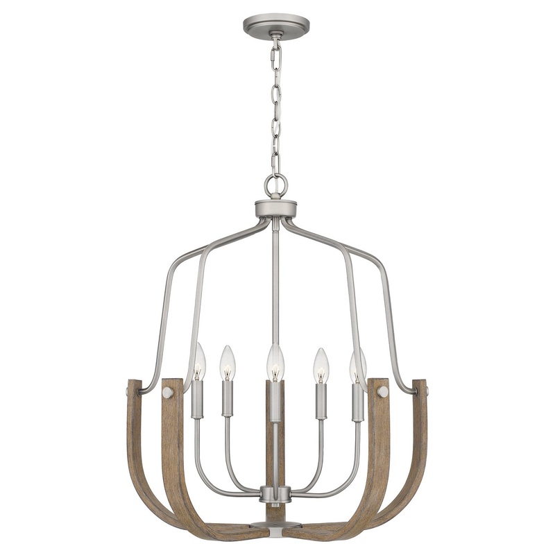 Quoizel CIS5025AN Challis Five Light Chandelier, Antique Nickel (Discontinued)