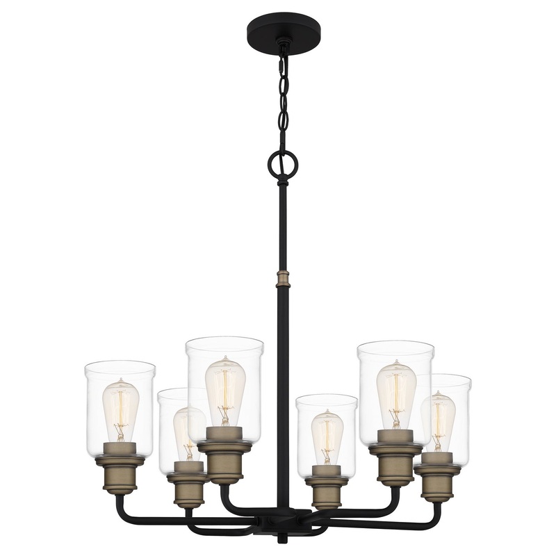 Quoizel COX5025MBK Cox Six Light Chandelier, Matte Black (Discontinued)