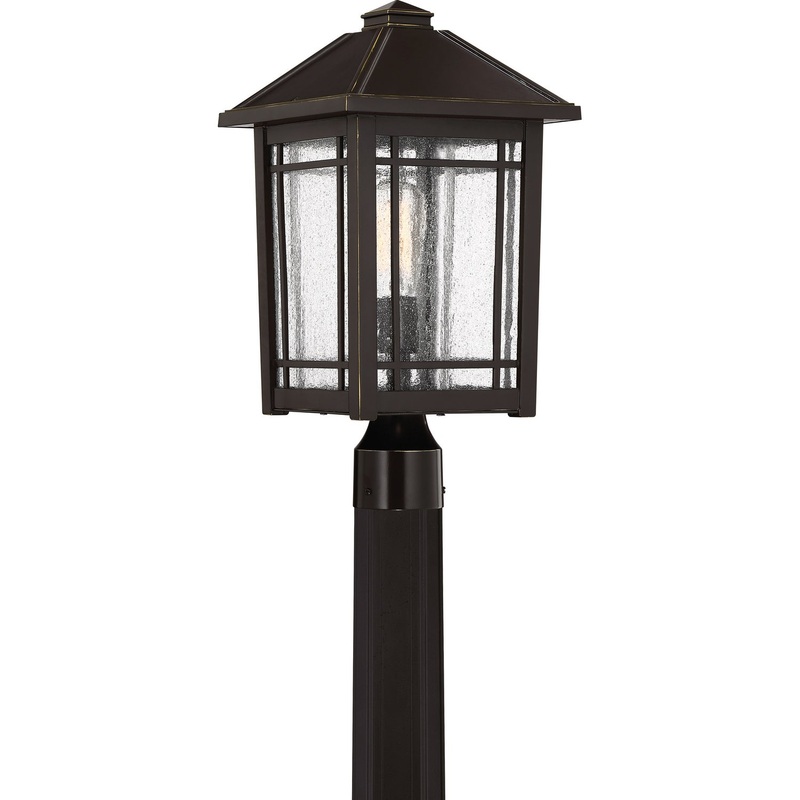 Quoizel CPT9010PN Cedar Point One Light Outdoor Post Mount, Palladian Bronze