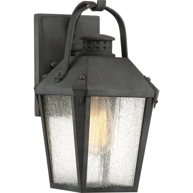 Quoizel CRG8406MB Carriage One Light Outdoor Wall Lantern, Mottled Black