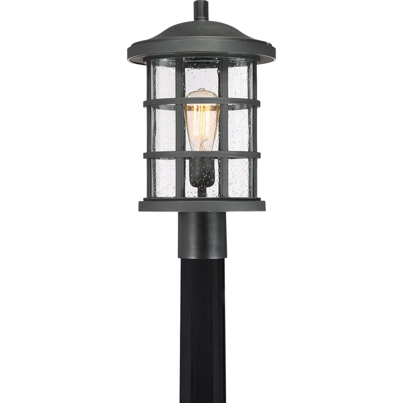 Quoizel CSE9010EK Crusade One Light Outdoor Post Mount, Earth Black