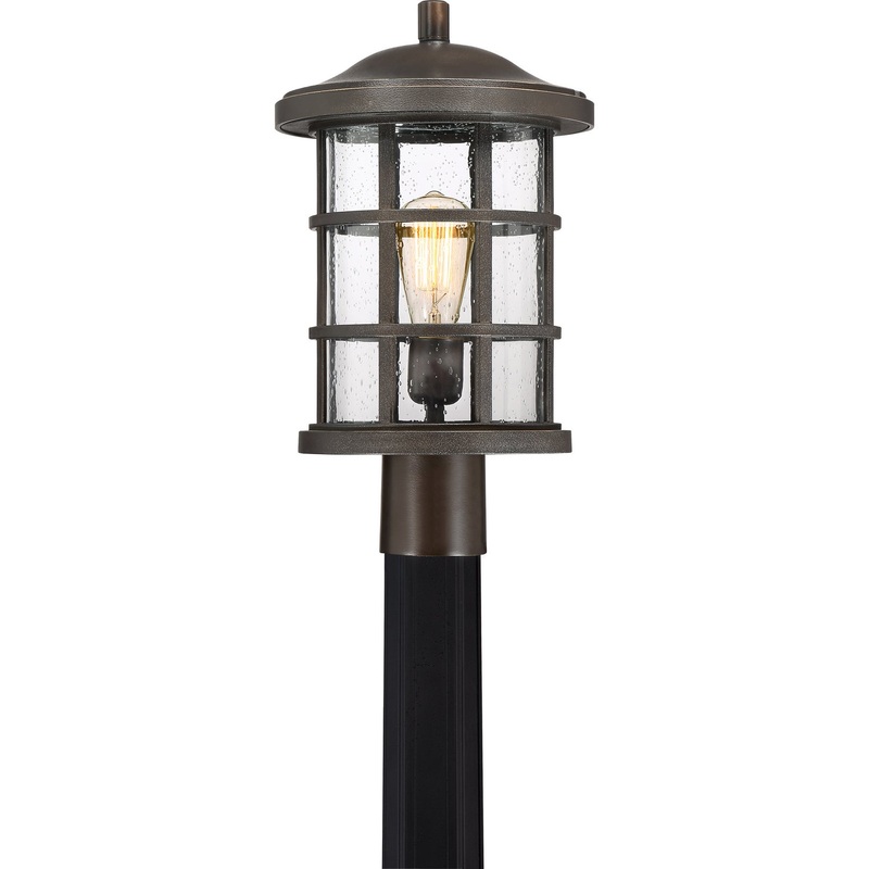 Quoizel CSE9010PN Crusade One Light Outdoor Post Mount, Palladian Bronze