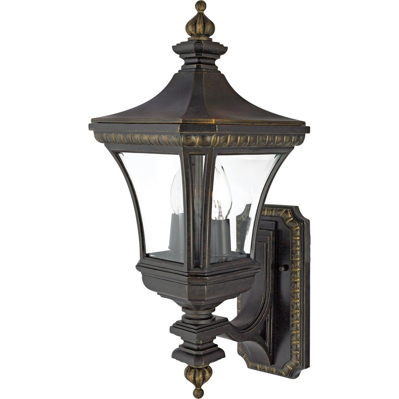 Quoizel DE8959IB Devon Two Light Outdoor Wall Lantern, Imperial Bronze