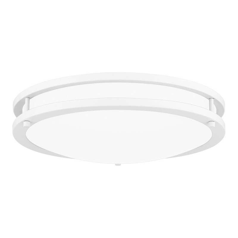 Quoizel EUC1616W Euclid LED Flush Mount, White Lustre