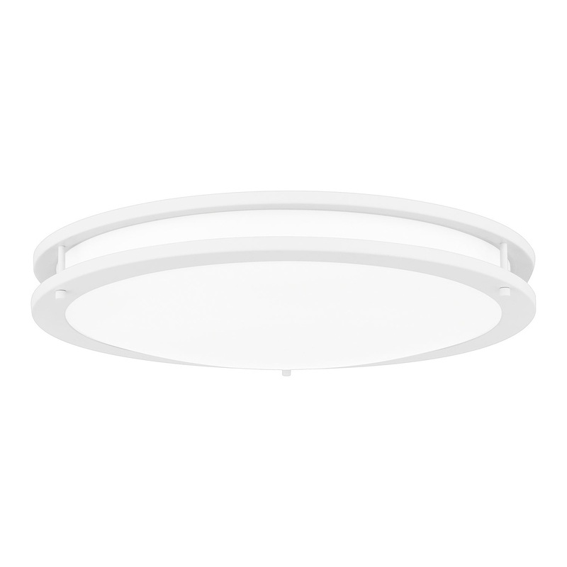 Quoizel EUC1624W Euclid LED Flush Mount, White Lustre