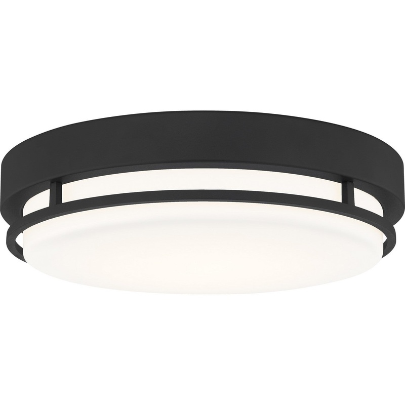 Quoizel HAL1614EK Hale LED Flush Mount, Earth Black
