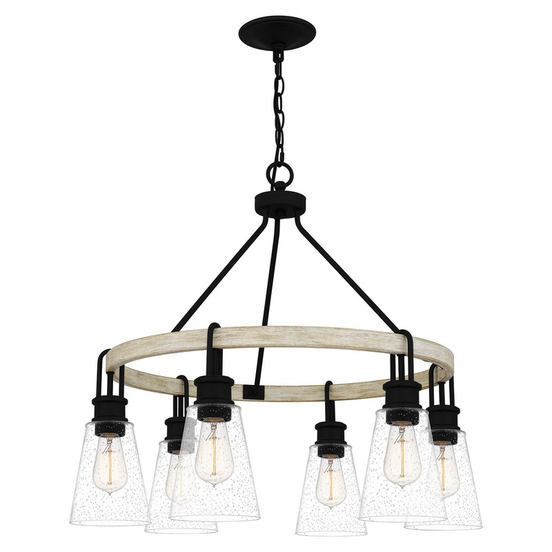 Quoizel KGB5029EK Kingsbridge Six Light Chandelier, Earth Black
