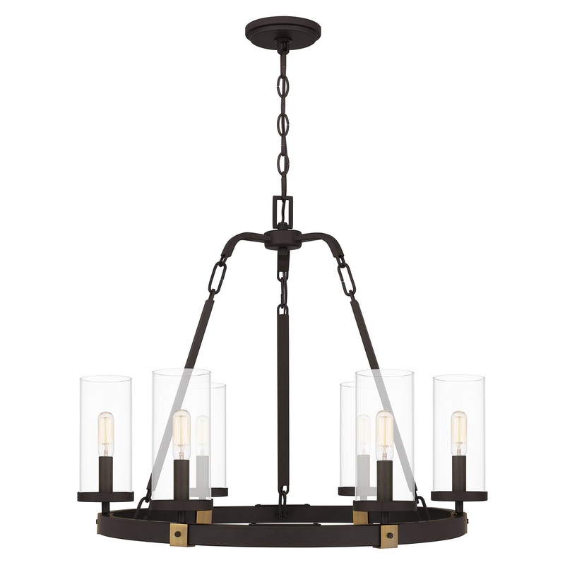 Quoizel LSB5026OZ Lisbon Six Light Chandelier, Old Bronze (Discontinued)