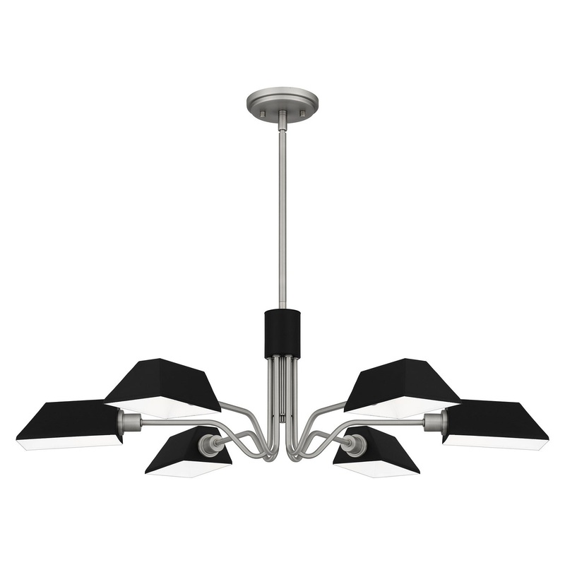 Quoizel QCH5350AN Sienna Six Light Chandelier, Antique Nickel (Discontinued)