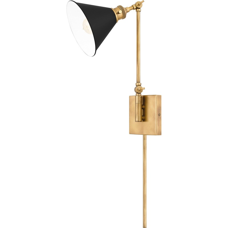 Quoizel QW16133WS Quoizel Wood One Light Wall Sconce, Weathered Brass