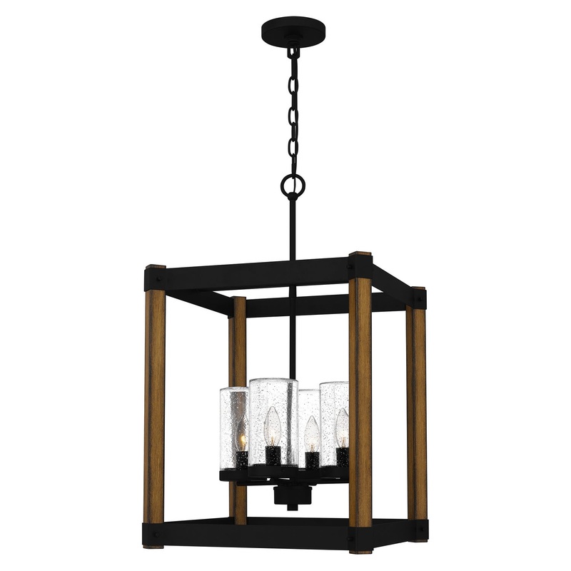 Quoizel RYN2817MBK Rylan Four Light Pendant, Matte Black (Discontinued)