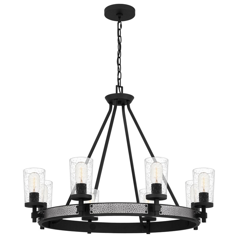 Quoizel ALP5032EK Alpine Eight Light Chandelier, Earth Black (Discontinued)