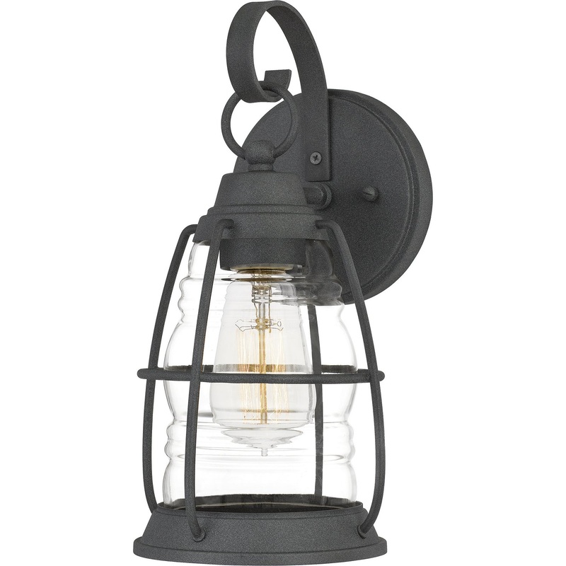 Quoizel AMR8406MB Admiral One Light Outdoor Lantern, Mottled Black (Discontinued)