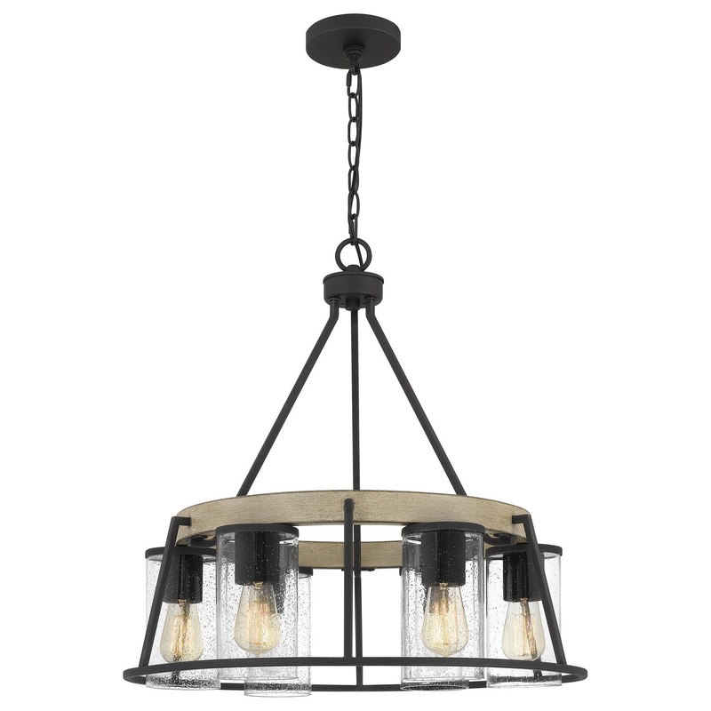 Quoizel BRT3525GK Brockton Six Light Chandelier, Grey Ash