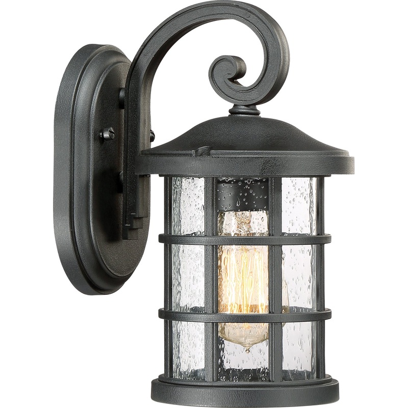 Quoizel CSE8406EK Crusade One Light Outdoor Wall Lantern, Earth Black