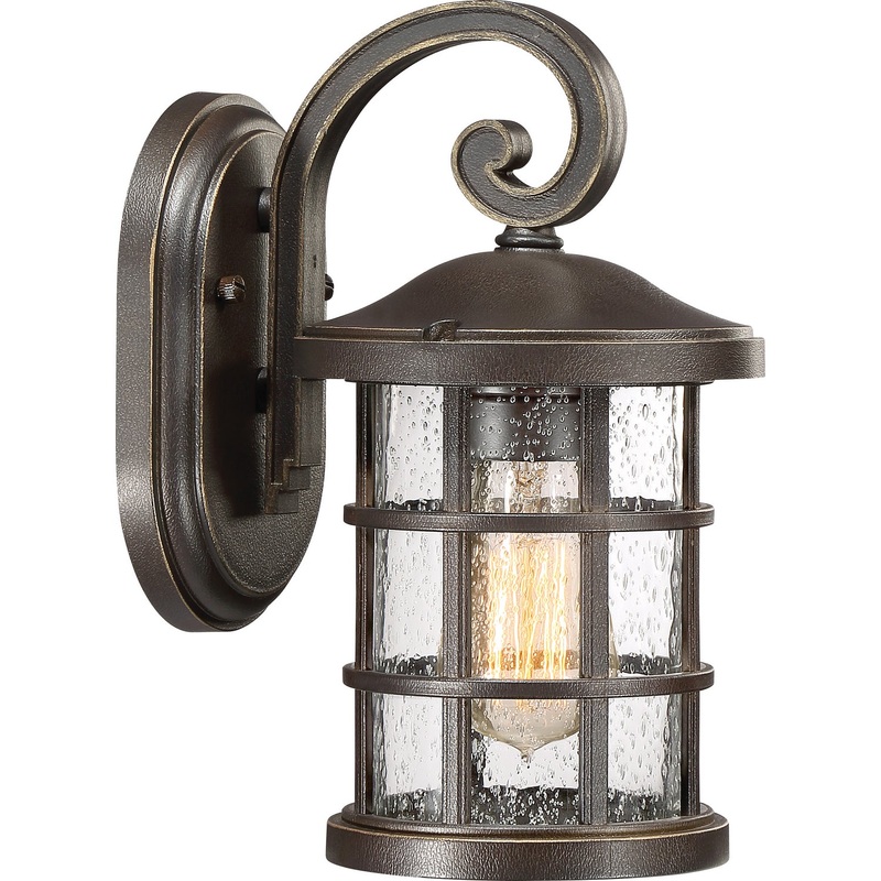 Quoizel CSE8406PN Crusade One Light Outdoor Wall Lantern, Palladian Bronze