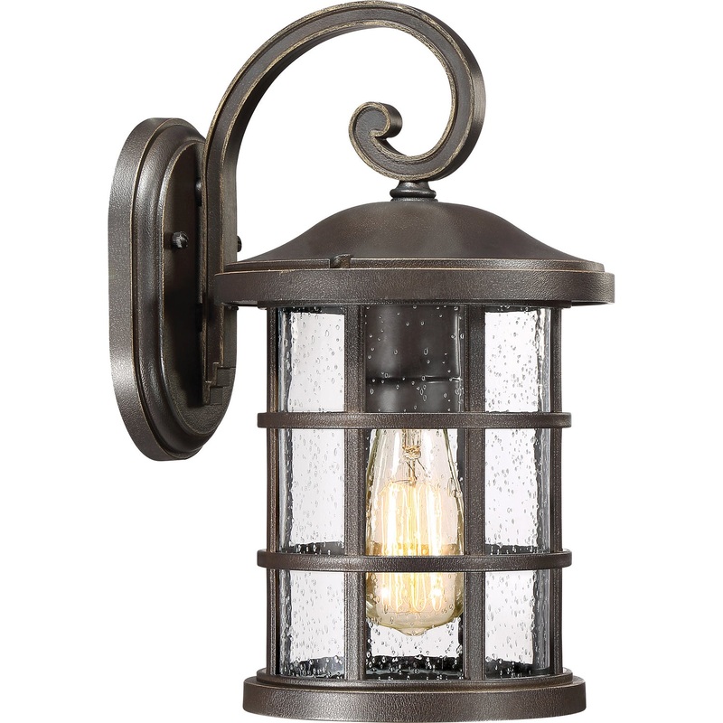 Quoizel CSE8408PN Crusade One Light Outdoor Wall Lantern, Palladian Bronze