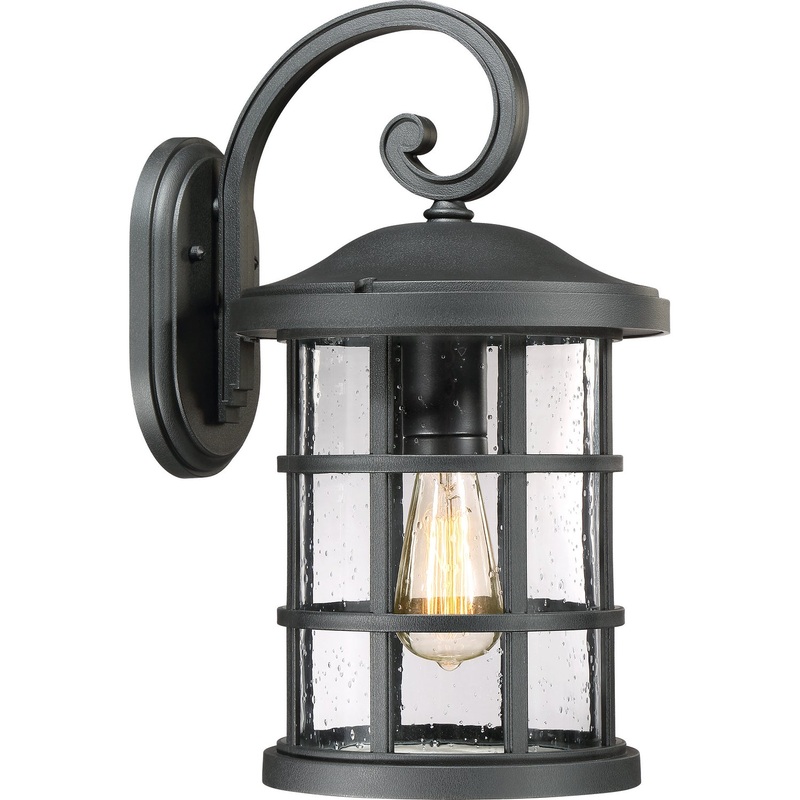 Quoizel CSE8410EK Crusade One Light Outdoor Wall Lantern, Earth Black