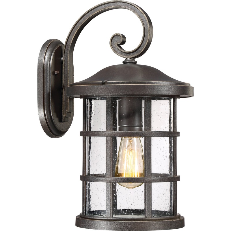 Quoizel CSE8410PN Crusade One Light Outdoor Wall Lantern, Palladian Bronze