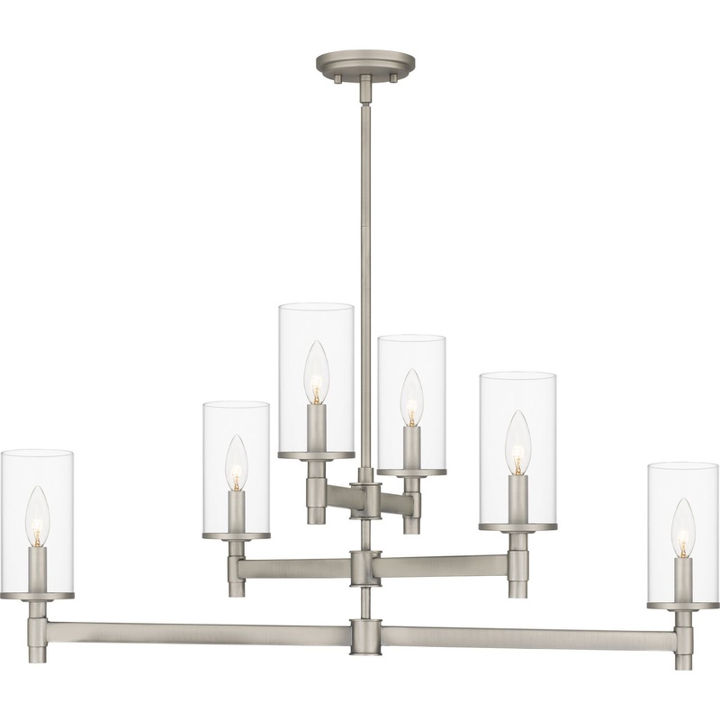 Quoizel QCH5578AN Quoizel Chandelier Six Light Island Chandelier, Antique Nickel (Discontinued)