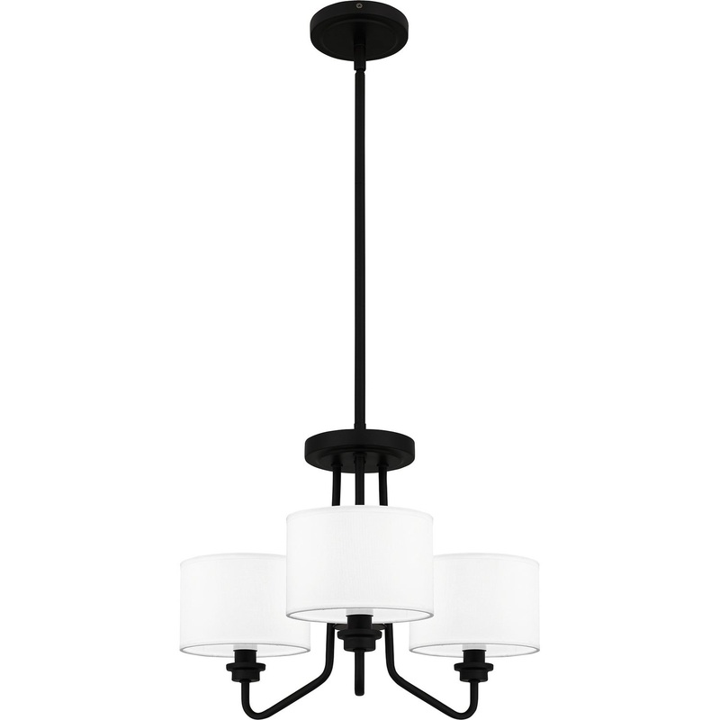 Quoizel QP5607MBK Quoizel Pendant Three Light Pendant, Matte Black (Discontinued)