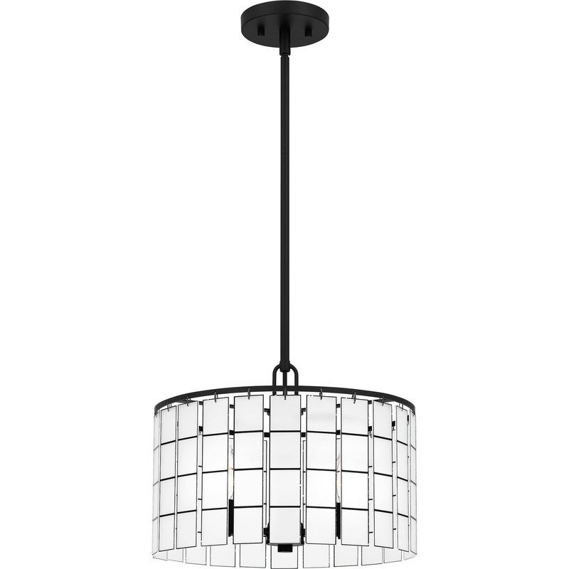 Quoizel SGL2814MBK Seigler Three Light Pendant, Matte Black (Discontinued)