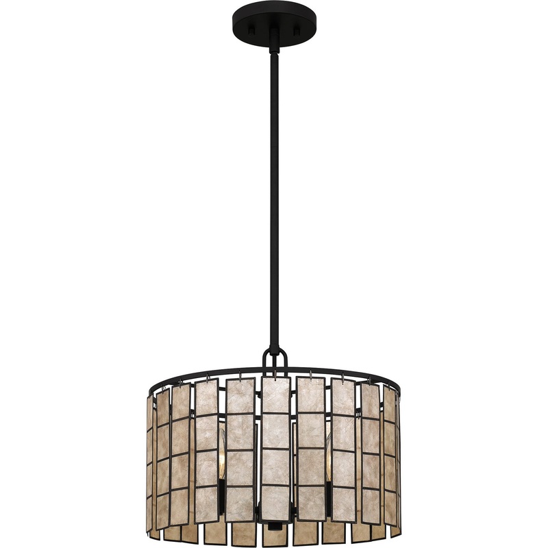 Quoizel SGLM2814MBK Seigler Three Light Pendant, Matte Black