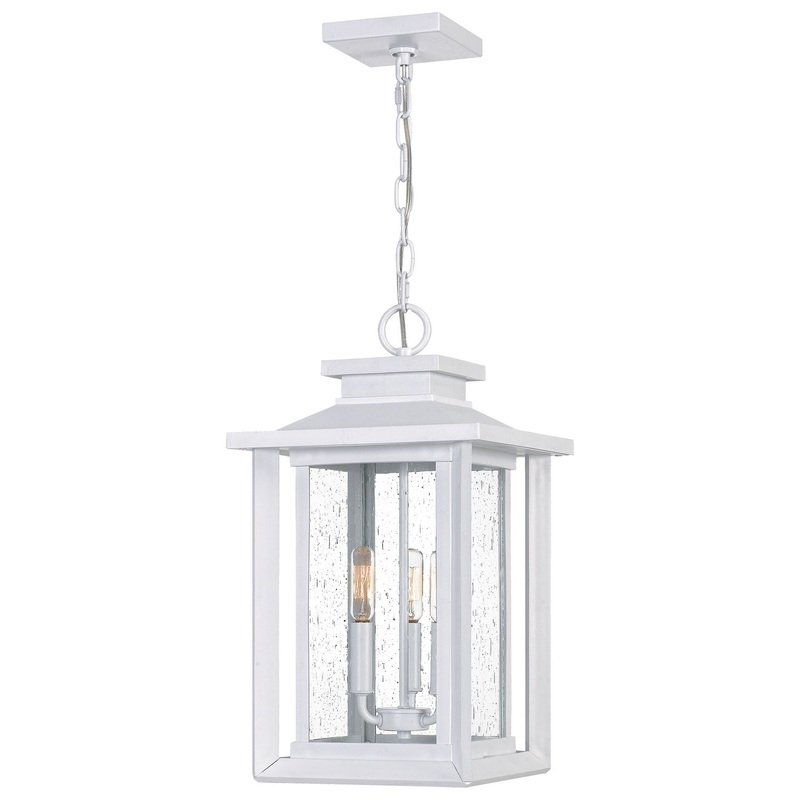Quoizel WKF1911W Wakefield Three Light Outdoor Hanging Lantern, White Lustre