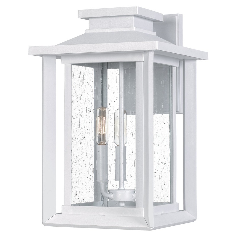 Quoizel WKF8411W Wakefield Three Light Outdoor Wall Mount, White Lustre