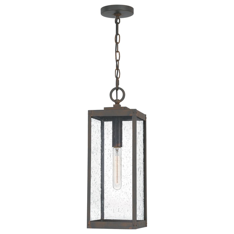 Quoizel WVR1907IZ Westover One Light Outdoor Hanging Lantern, Industrial Bronze (Discontinued)