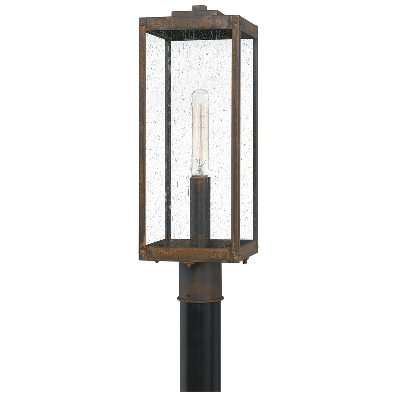 Quoizel WVR9007IZ Westover One Light Outdoor Post Mount, Industrial Bronze (Discontinued)