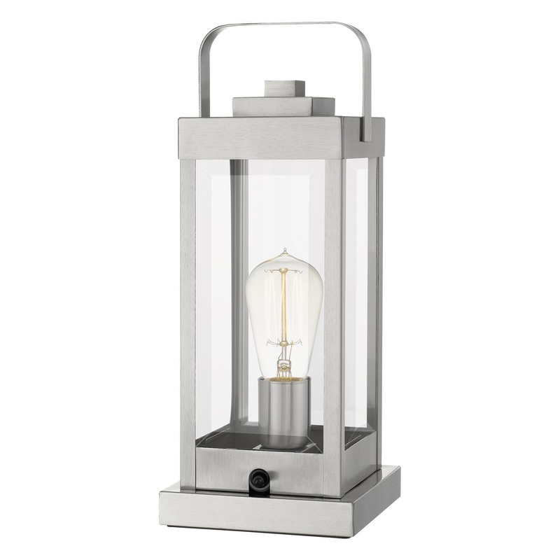 Quoizel WVR9806SS Westover One Light Outdoor Table Lamp, Stainless Steel