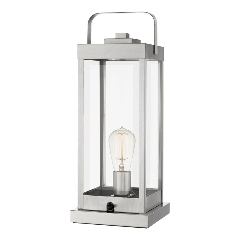 Quoizel WVR9807SS Westover One Light Outdoor Table Lamp, Stainless Steel (Discontinued)