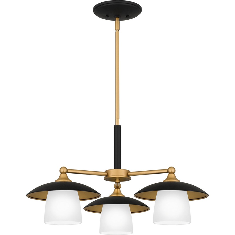 Quoizel FYT5124EK Fayette Three Light Chandelier, Earth Black (Discontinued)