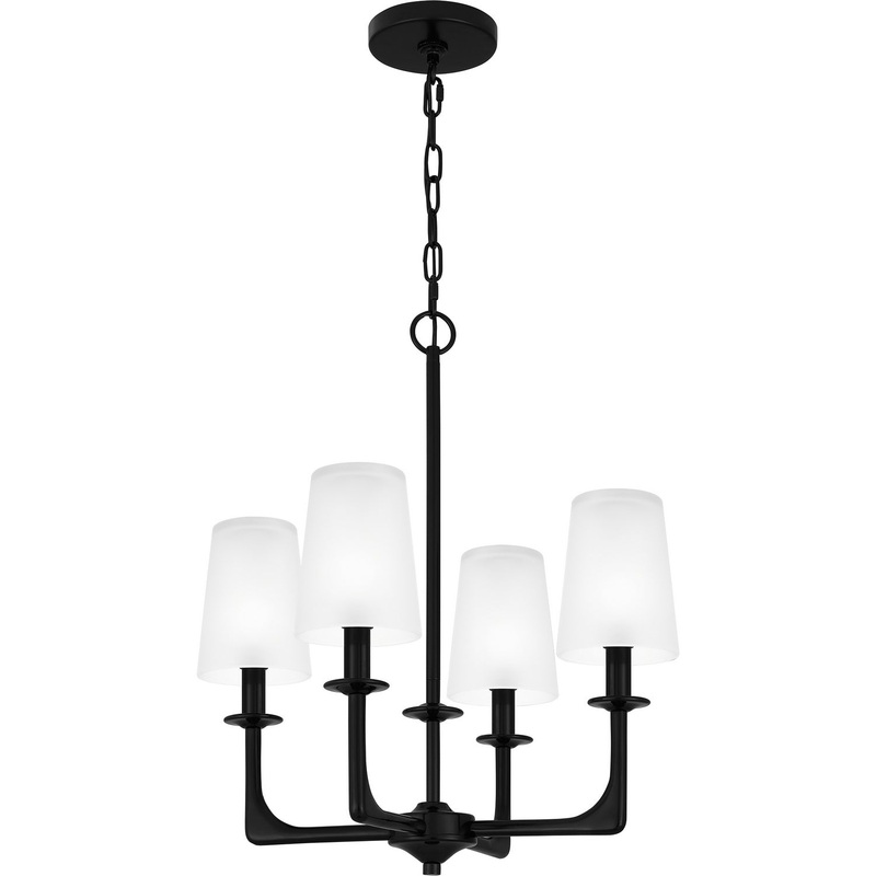Quoizel HOG5018K Hough Four Light Chandelier, Mystic Black (Discontinued)