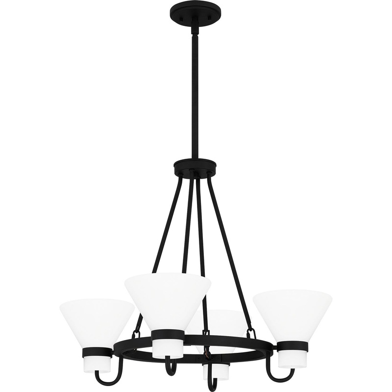 Quoizel MGD5025EK Marigold Four Light Chandelier, Earth Black (Discontinued)