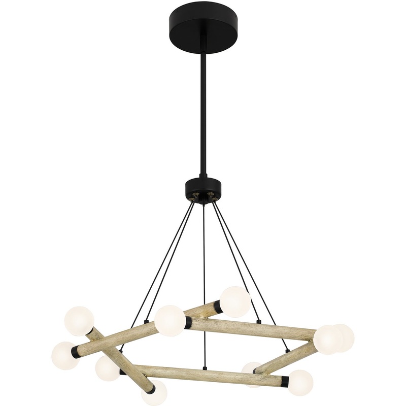 Quoizel PCCYP5023WA Cyprus LED Chandelier, Whitewashed Walnut